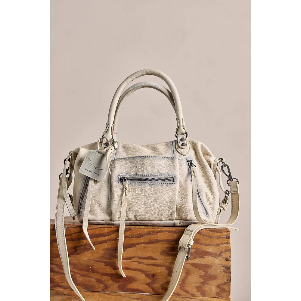 NWT We The Free Baby Emerson Salt Leather Tote Crossbody Satchel Bag